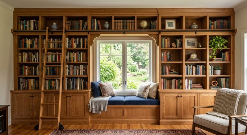 Built In Bookcase Installation in Alexandria, VA