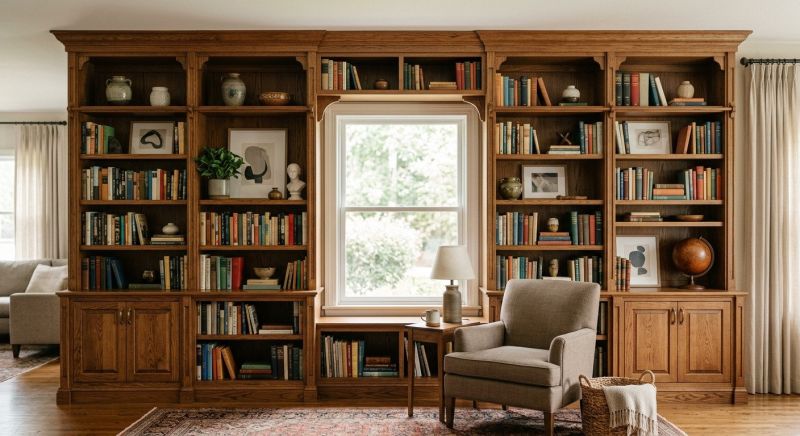 Built In Bookshelves Installation in Durham, NC