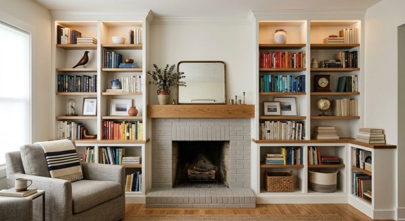 Fireplace Cabinet Installation in Winston Salem, NC